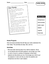 Weather: Family Activity (Grade 1)