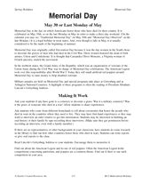 Memorial Day Activities
