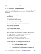 The U.S. Constitution: The Legislative Branch